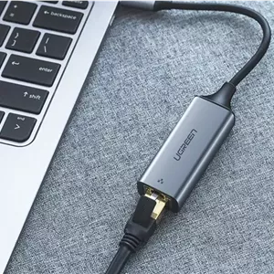 تبدیل تایپ سی به LAN یوگرین Ugreen CM199 50737 Type C To Ethernet Converter 10 100 1000 Mbps Support
