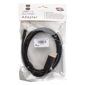 کابل تصویر Type-C To DisplayPort کی لینک (Klink) مدل K-8101 با طول 1.8 متر 