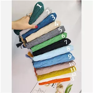 شال پلیسه زارا منگولدار عمده 20 عددی (پسکرایه)