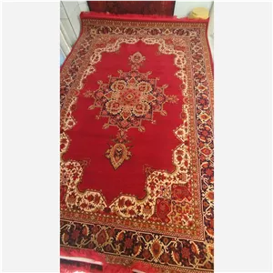 فرش ماشینی 6 متری بلوچ قرمز طرح هریس 