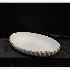 تابه بیضی کارمن کوچک خط طلا لمون چینی کد 500-s