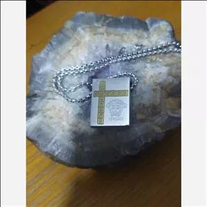 گردنبند و پلاک استیل مدل ورساچه