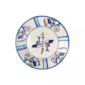 پیش دستی سرامیکی طرح گل و مرغ