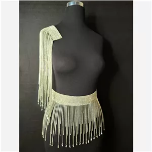 سردوشی لباس و کمربند نگینی ست کد051 