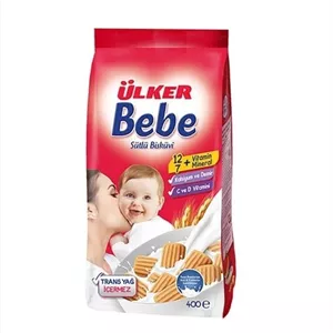 بیسکوییت شیر و گندم 400 گرمی اولکر Ulker سالم و انرژی بخش 