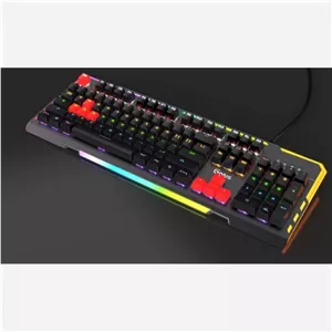 کیبورد مخصوص بازی جی پلاس مدل GMK-K560W با سوییچ هیبریدی نیمه مکانیکال، نورپردازی RGB، فرم فاکتور Full Size