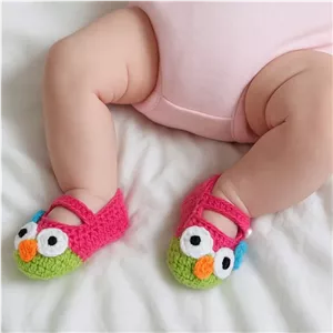 گیوه بچگانه پاپوش بافتنی جغدی 