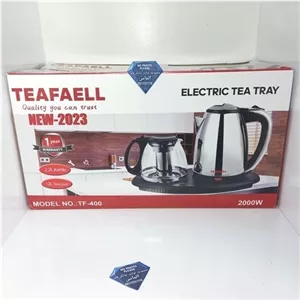 چای ساز کنارهمی تفال TEAFAELL اصلی،کتر برقی تفال 2.2 لیتری و قوری 1.2 لیتری،دمنوش ساز،سماور برقی،چایساز تفال،رایگان