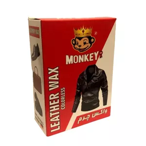 واکس براق کننده کفش مانکی مدل LEATHER WAX به همراه اسفنج 3A5