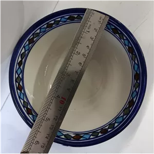 کاسه سوپ چینی میبد مروارید مدل شطرنجی
