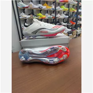 کفش فوتبال چمن آدیداس اف50 مسی استوکدار رنگ سفیدصورتی Adidas f50+fg