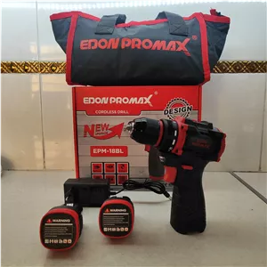 دریل شارژی صنعتی ادون پرومکس 18 ولت دو باتری مدل EMP-18BL همراه کیف مطابق تصاویر بسیار پرقدرت و عالی