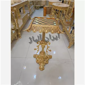 میز شطرنج طرح برنزی پایه شاخکی 