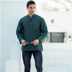 پیراهن الیاف مردانه مدل گره ای