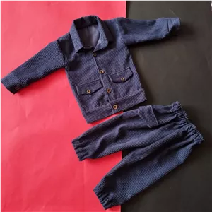کت و شلوار مخمل کبریتی نوزادی 