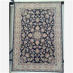 فرش 1200شانه طرح بهشت سرمه ی 9متری
