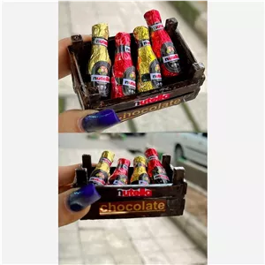 جعبه شکلات طرح نوتلا به همراه جعبه چوبی