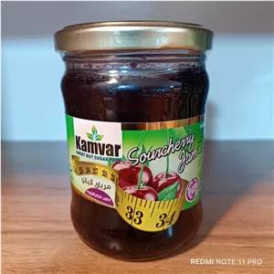 مربا آلبالو بدون شکر (شیرین شده با استویا)