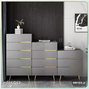 کمدلباس دراور کشودار رنگ بندی F60075عدد3تا 