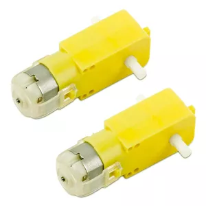 موتور گیربکس 270RPM 3-6V دوطرفه چرخدنده پلاستیکی کمصدا برای ربات و کیتهای آموزشی