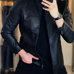 کت چرم مشکی 2327