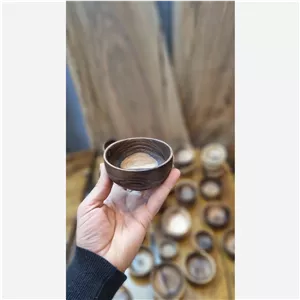 کاسه چوبی قطر 10 سانت خراطی چوب گردو