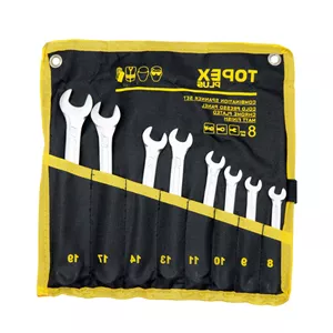 آچار یکسر تخت و یکسر رینگی تاپکس مدل SMT-TOPEX-8PCS-8-19MM مجموعه 8 عددی ارسال پس کرایه 