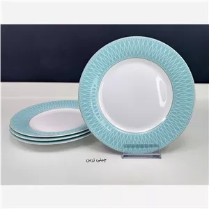 پیش دست چینی سایز 20 زرین ایران مدل ژانتی فیروزه بسته 6 عددی ارسال رایگان