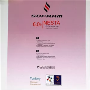 زودپز استیل 6 لیتر سوفرام ترکیه مدل نستا NESTA قرمز ارسال رایگان