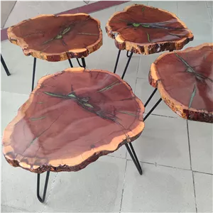 میز عسلی روستیک(جلو مبلی) چوب عناب