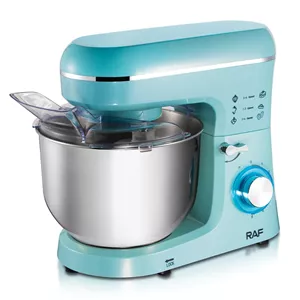 همزن کاسه دار 7 لیتر راف مدل R.6671LB همراه با قلاب خمیر زن و همزن و کوبنده