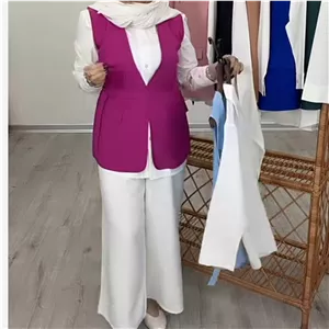 جلیقه شومیز شلوار  زنانه 34 تا 66 مدل  دوخت سفارشی مجلسی مزون ژینوس مد