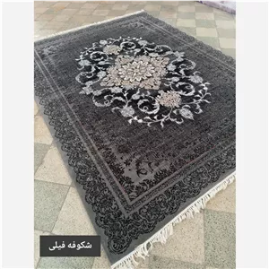 فرش ماشینی کاشان طرح شکوفه فیلی6متری440شانه(باارسال رایگان)