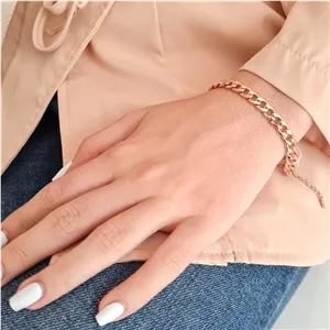 دستبند زنانه زد جی جولری مدل ساده زنجیری NMA