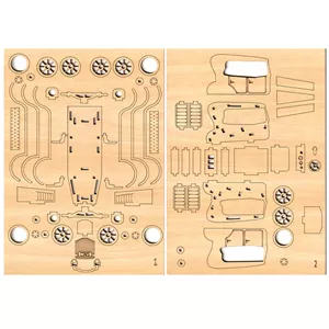ساختنی مدل ماکت چوبی ماشین کلاسیک کد M46 E5M