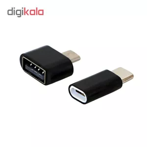 مبدل OTG microUSB مدل AB02 به همراه مبدل microusb به USB-C GX9