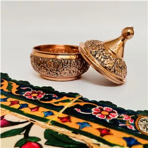 قندان مسی مدل قلم زنی کد ZH418.1 HEJ 