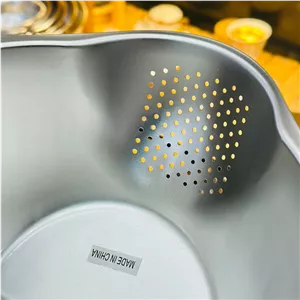 آبکش و آبگیر مدل برنج شوی استیل کد HS13 Uyx