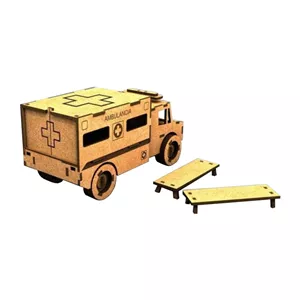 ساختنی مدل ماکت چوبی آمبولانس کد M71 E5M