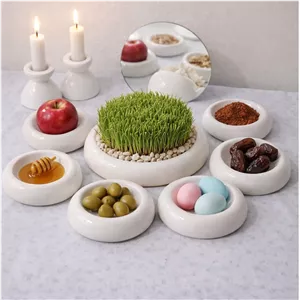 هفت سین پینترستی ساده با آینه 12 پارچه