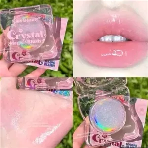 تینت کریستالی شفاف لب گونه چشم تینت جامد چرب کره ای بافت سبک پینترستی نچرال تینت کیوت فانتزی رژ گونه کریستالی