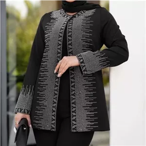 کت زنانه. مدل شیدا نگین کاری شده جنس مازراتی 