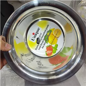 آبکش و لگن استیل یونیک سایز 20 دوتایی 