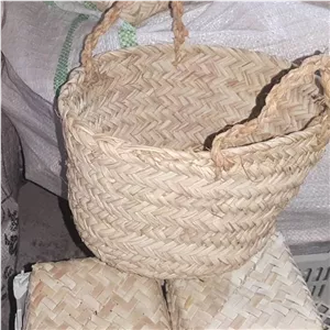 زنبیل حصیری دسته دار 
