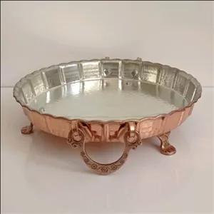 دیس گرد مسی چکشی پایه کوتاه قطر  24 سانتی  نانو شده تولید زنجان