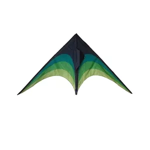 بادبادک دلتا سبز رنگ به همراه نخ و قرقره 15 سانتی متری ساده به همراه قلاب هرزگرد (پس کرایه)