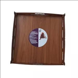 سینی فینگر فود بهگز مدل مربع طرح چوبی (ساخته شده از چوب mdf)