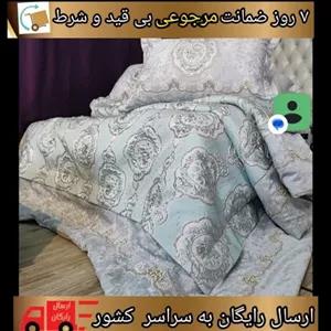 سرویس روتختی  عروس جنس ترک 6 تیکه مدل گل یخ  کد 2001