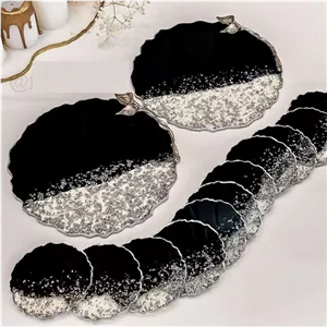 ست پذیرایی سینی رزینی و زیر استکانی رزینی 