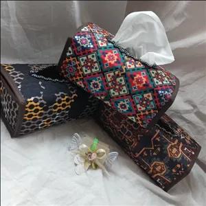 جادستمال کاغذی طرح ترمه جا دستمال کاغذی کرپ چاپی 